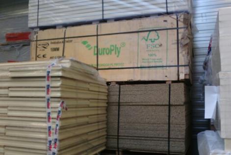 FSC certified plywood in warehouse