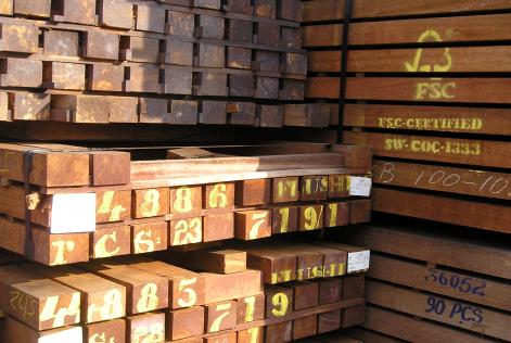 FSC sawn timber piles