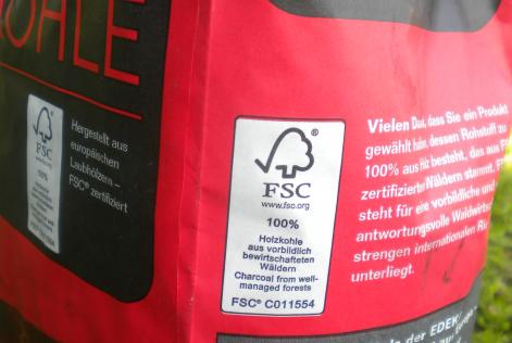 FSC certified charcoal bag