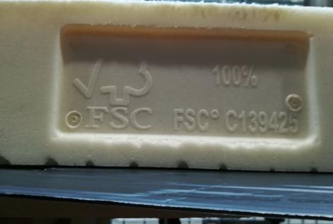 FSC label on Latexco product