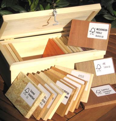 FSC wood sample box