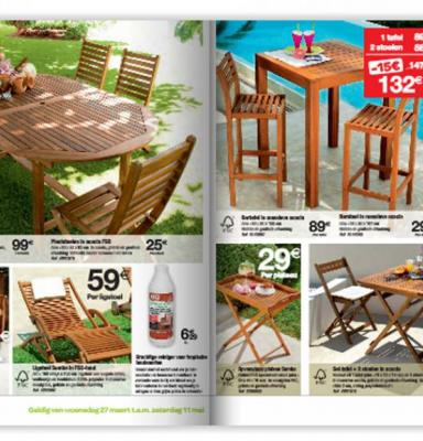 FSC products in flyer of promotional license holder
