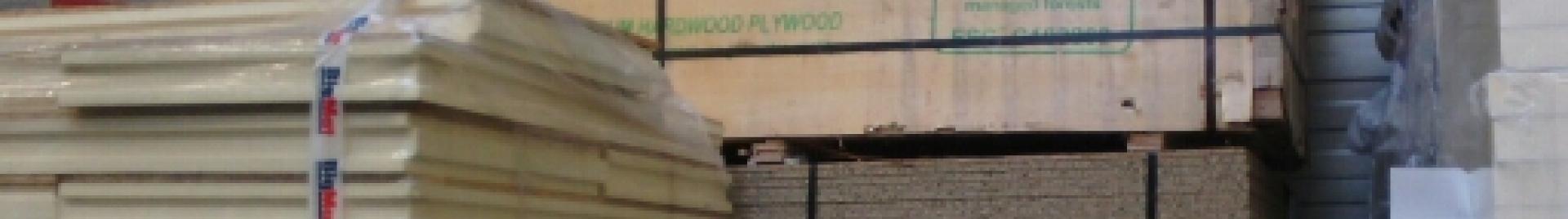 FSC certified plywood in warehouse