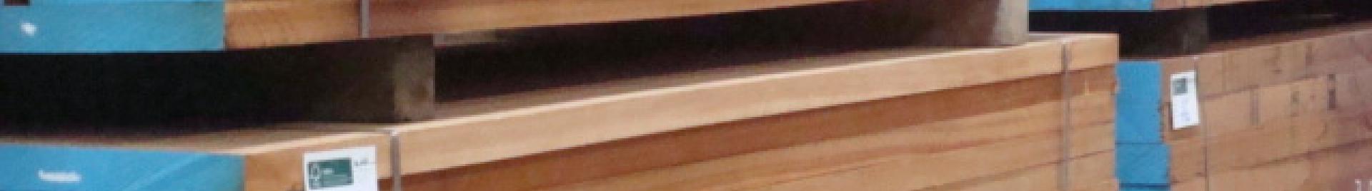 Sawn wood in warehouse