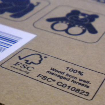 Packaging of FSC certified toy