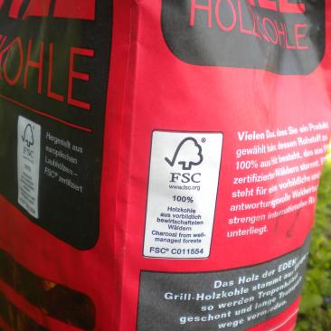 FSC certified charcoal bag