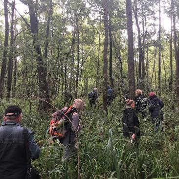 people in forest Belarus