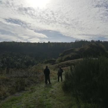 Arrêt au lieu dit ‘La Tchètche d’la rotche’, site historique en zone forestière couvert par le certificat